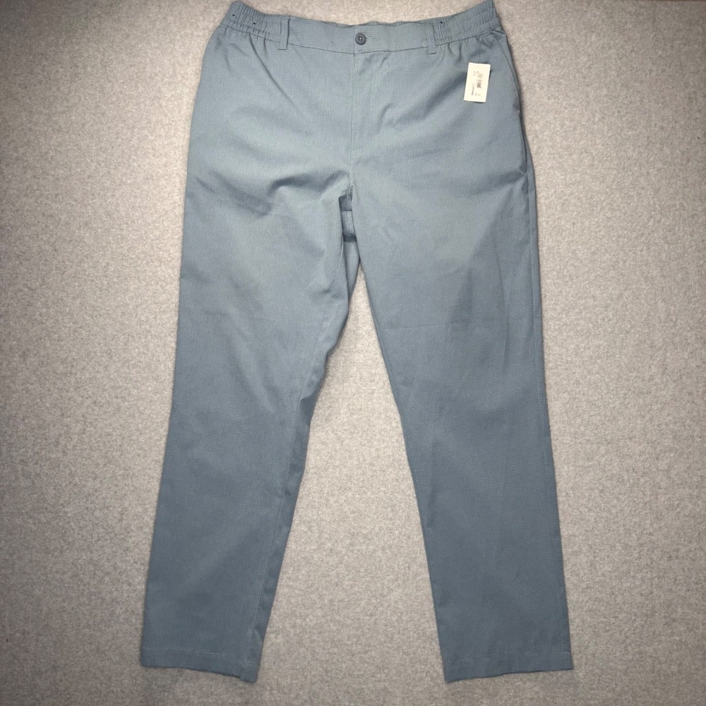 Birdie Bound Mesh Golf Pants Mens XL Blue Elastic Waist Stretch